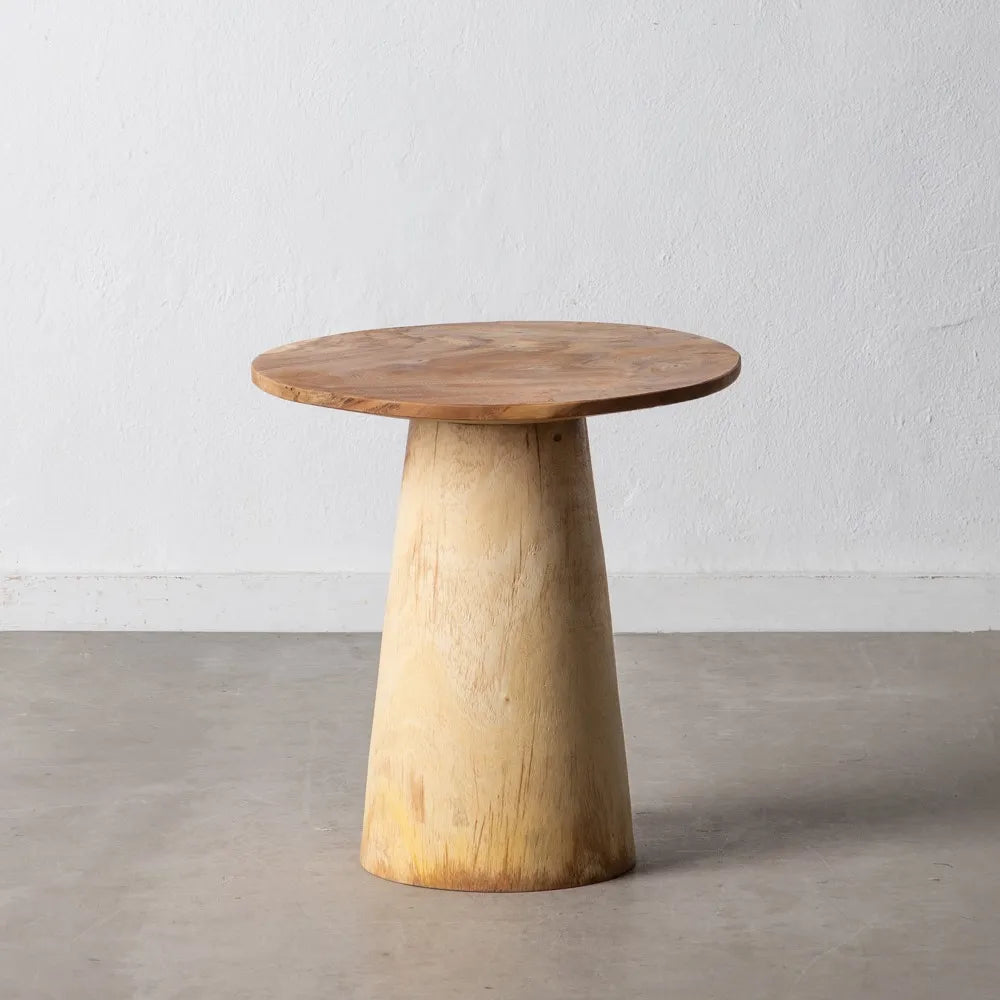 NATURAL SUAR WOOD SIDE TABLE