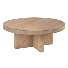 Carica l&#39;immagine nel visualizzatore di Gallery, Solid Oak Wood Round Coffee Table