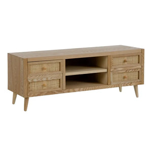 TV CABINET NATURAL RATTAN/WOOD 118 X 38 X 47 CM