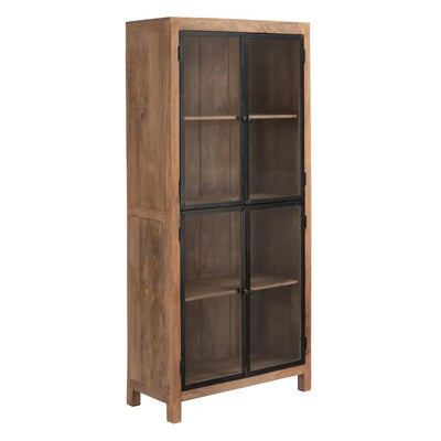 NATURAL SHOWCASE MANGO WOOD LIVING ROOM 90 X 40 X 200 CM