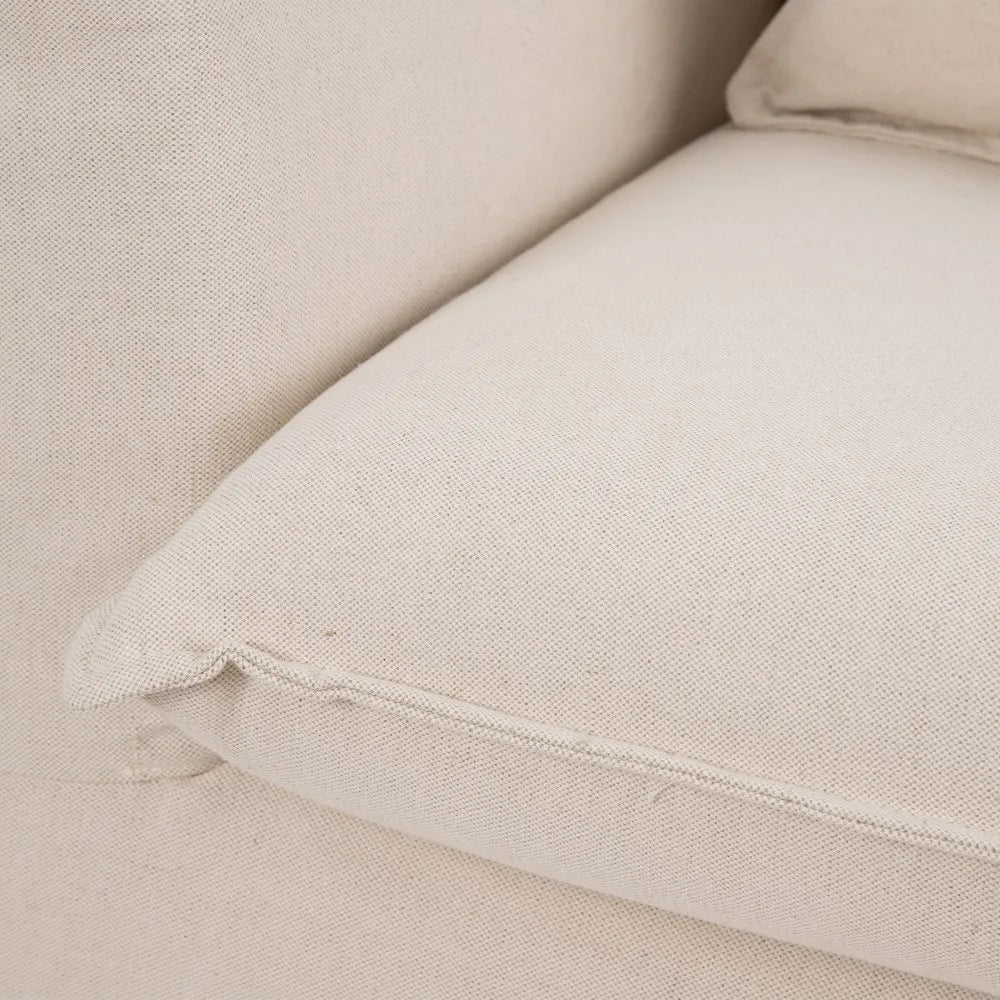 SOFA 4 SEATS BEIGE FABRIC LIVING ROOM 220 X 96 X 93 CM