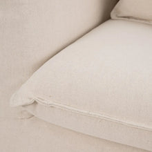 Cargar imagen en el visor de la galería, SOFA 4 SEATS BEIGE FABRIC LIVING ROOM 220 X 96 X 93 CM