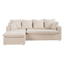 Load image into Gallery viewer, CHAISE LONGUE SOFA BEIGE FABRIC LIVING ROOM 253 X 160 X 93 CM