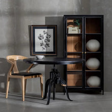 Load image into Gallery viewer, BLACK-NATURAL SHOWCASE WOOD-IRON 80 X 40 X 160 CM