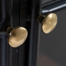 Load image into Gallery viewer, BLACK-NATURAL SHOWCASE WOOD-IRON 80 X 40 X 160 CM