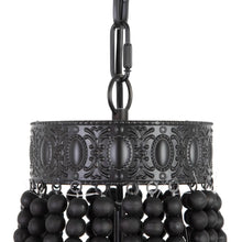 Load image into Gallery viewer, BLACK BEADS CEILING LAMP 40 X 40 X 60 CM