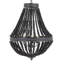 Load image into Gallery viewer, BLACK BEADS CEILING LAMP 60 X 60 X 72 CM