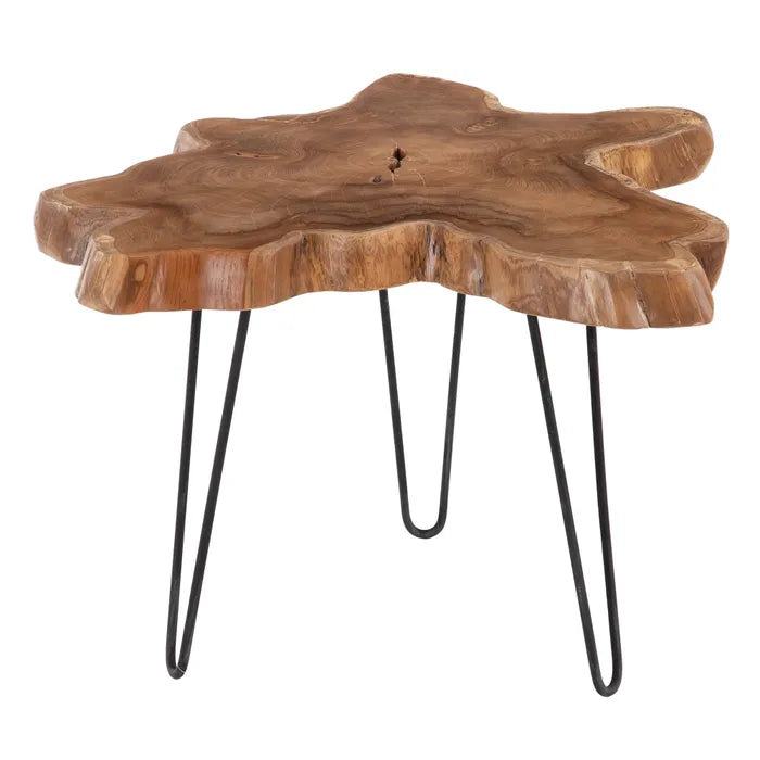 S/2 NATURAL SIDE TABLE 70 X 70 X 45 CM
