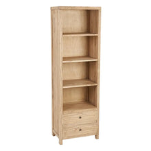 Load image into Gallery viewer, NATURAL WOODEN BOOKCASE MINDI LIVING ROOM 60 X 40 X 190 CM