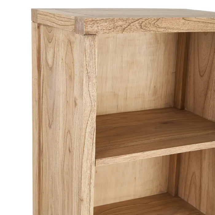 NATURAL WOODEN BOOKCASE MINDI LIVING ROOM 60 X 40 X 190 CM