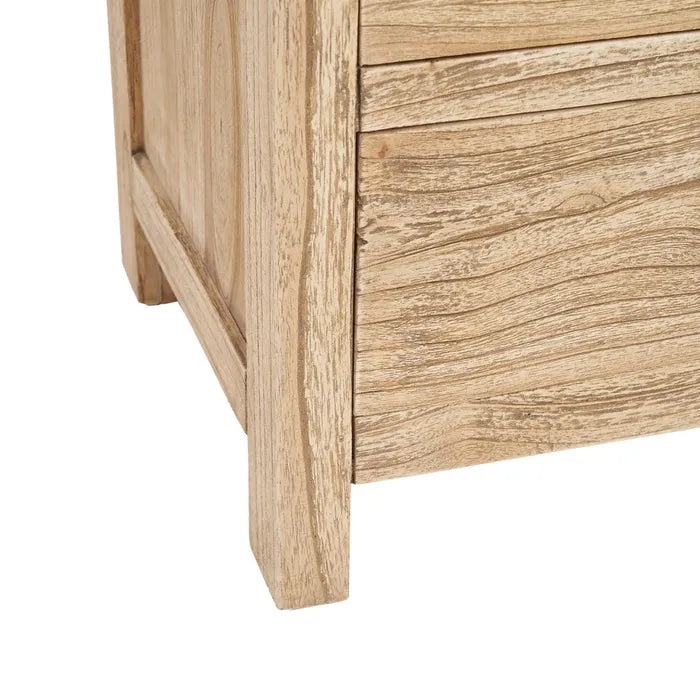 NATURAL WOODEN BOOKCASE MINDI LIVING ROOM 60 X 40 X 190 CM