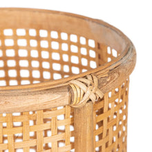 Load image into Gallery viewer, S/2 NATURAL BAMBOO DECORATION PLANTER 31 X 31 X 38 CM
