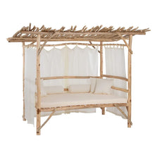 Load image into Gallery viewer, NATURAL TEAK WOOD BALINESE BED 200 X 150 X 200 CM
