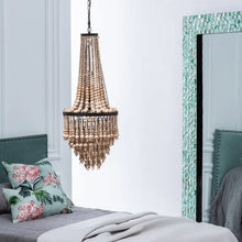Load image into Gallery viewer, NATURAL BEADS CEILING LAMP 35 X 35 X 86 CM