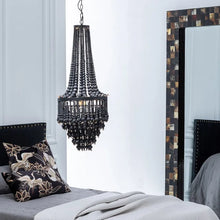 Load image into Gallery viewer, BLACK BEADS CEILING LAMP 35 X 35 X 86 CM