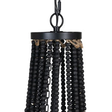 Load image into Gallery viewer, BLACK BEADS CEILING LAMP 35 X 35 X 86 CM