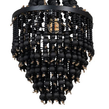 Load image into Gallery viewer, BLACK BEADS CEILING LAMP 35 X 35 X 86 CM