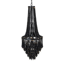 Load image into Gallery viewer, BLACK BEADS CEILING LAMP 35 X 35 X 86 CM