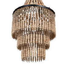 Load image into Gallery viewer, NATURAL BEADS CEILING LAMP 50 X 50 X 82 CM