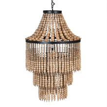 Load image into Gallery viewer, NATURAL BEADS CEILING LAMP 50 X 50 X 82 CM