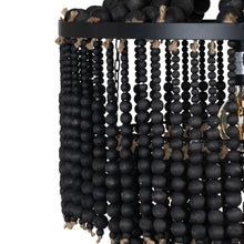 Load image into Gallery viewer, BLACK BEADS CEILING LAMP 50 X 50 X 80 CM