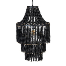 Load image into Gallery viewer, BLACK BEADS CEILING LAMP 50 X 50 X 80 CM