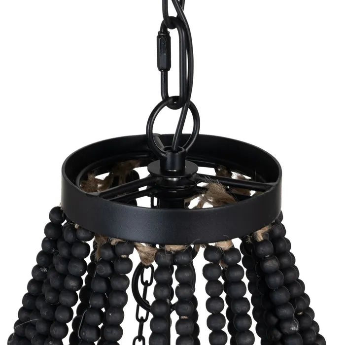 BLACK BEADS CEILING LAMP 48.50 X 48.50 X 62 CM
