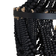 Load image into Gallery viewer, BLACK BEADS CEILING LAMP 48.50 X 48.50 X 62 CM
