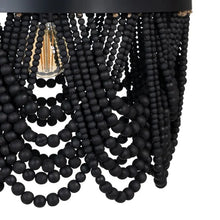 Load image into Gallery viewer, BLACK BEADS CEILING LAMP 48.50 X 48.50 X 62 CM