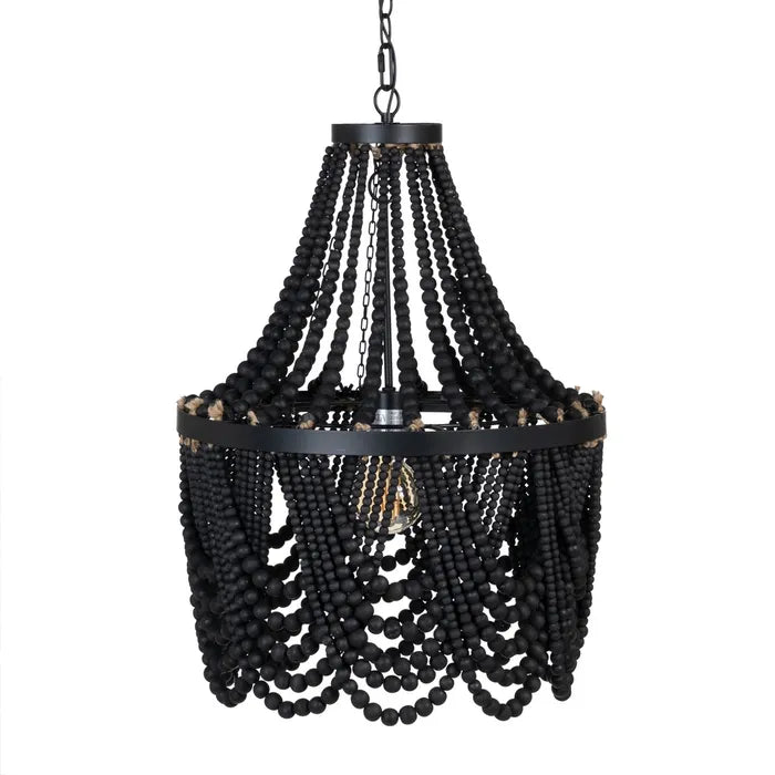 BLACK BEADS CEILING LAMP 48.50 X 48.50 X 62 CM