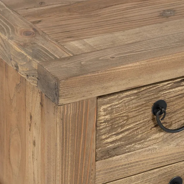 CONSOLE NATURAL ELM WOOD ENTRANCE 190 X 45 X 80 CM