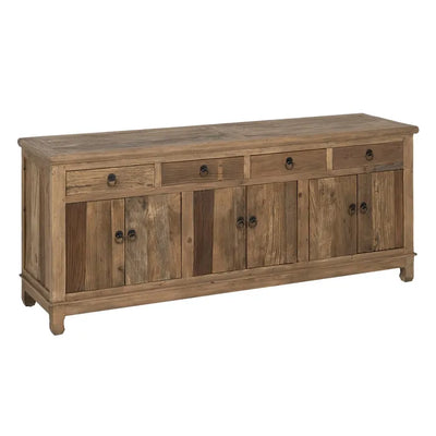 NATURAL ELM WOOD SIDEBOARD LIVING ROOM 190 X 50 X 80 CM