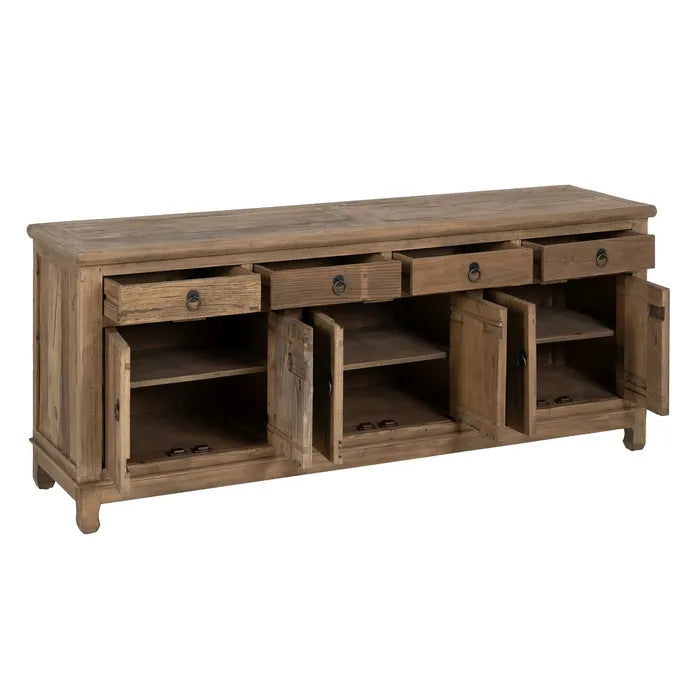 NATURAL ELM WOOD SIDEBOARD LIVING ROOM 190 X 50 X 80 CM