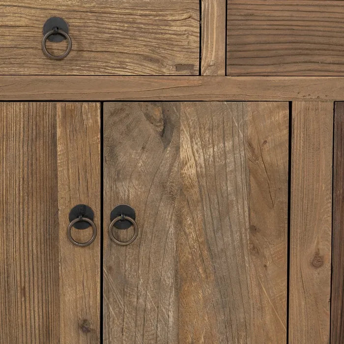 NATURAL ELM WOOD SIDEBOARD LIVING ROOM 190 X 50 X 80 CM