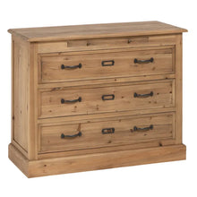 Carica l&#39;immagine nel visualizzatore di Gallery, PINE WOOD CHEST OF DRAWERS 105 X 42 X 85 CM