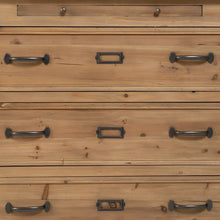 Cargar imagen en el visor de la galería, PINE WOOD CHEST OF DRAWERS 105 X 42 X 85 CM