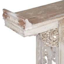 Load image into Gallery viewer, CONSOLE BRUSHED WHITE WOOD ENTRANCE 300 X 42 X 97 CM