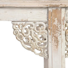 Load image into Gallery viewer, CONSOLE BRUSHED WHITE WOOD ENTRANCE 300 X 42 X 97 CM
