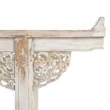 Load image into Gallery viewer, CONSOLE BRUSHED WHITE WOOD ENTRANCE 300 X 42 X 97 CM