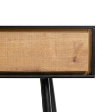 Load image into Gallery viewer, CONSOLE BLACK-NATURAL MDF-METAL ENTRANCE 120 X 30 X 85.50 CM