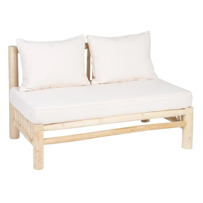 2-SEAT SOFA NATURAL TEAK WOOD 131 X 80 X 77.50 CM