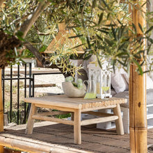 Carica l&#39;immagine nel visualizzatore di Gallery, NATURAL COFFEE TABLE TEAK WOOD 80 X 80 X 40 CM