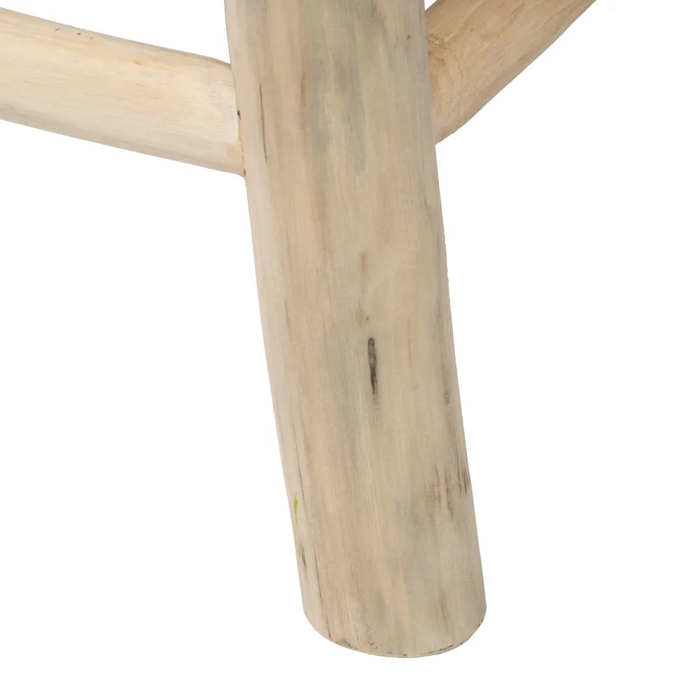 NATURAL COFFEE TABLE TEAK WOOD 80 X 80 X 40 CM