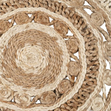 Load image into Gallery viewer, NATURAL RUG-WHITE JUTE 120 X 120 CM