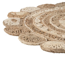 Load image into Gallery viewer, NATURAL RUG-WHITE JUTE 120 X 120 CM