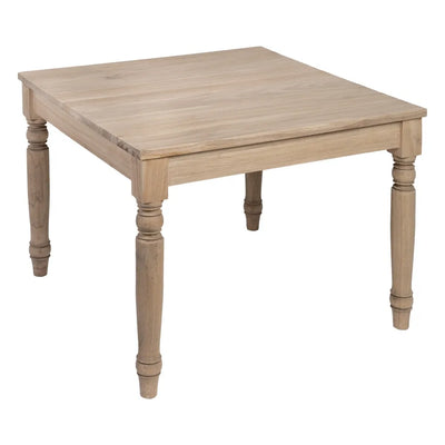 NATURAL WOOD DINING TABLE MINDI LIVING ROOM 100 X 100 X 77 CM