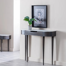Load image into Gallery viewer, GREY-WHITE MARBLE/WOOD CONSOLE 90 X 25 X 78 CM