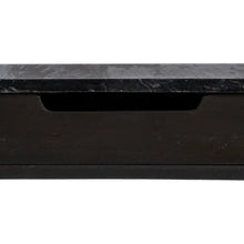 Charger l&#39;image dans la galerie, GREY-BLACK MARBLE/WOOD CONSOLE 90 X 25 X 78 CM