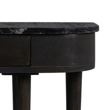 Cargar imagen en el visor de la galería, GREY-BLACK MARBLE/WOOD CONSOLE 90 X 25 X 78 CM