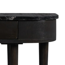 Charger l&#39;image dans la galerie, GREY-BLACK MARBLE/WOOD CONSOLE 90 X 25 X 78 CM